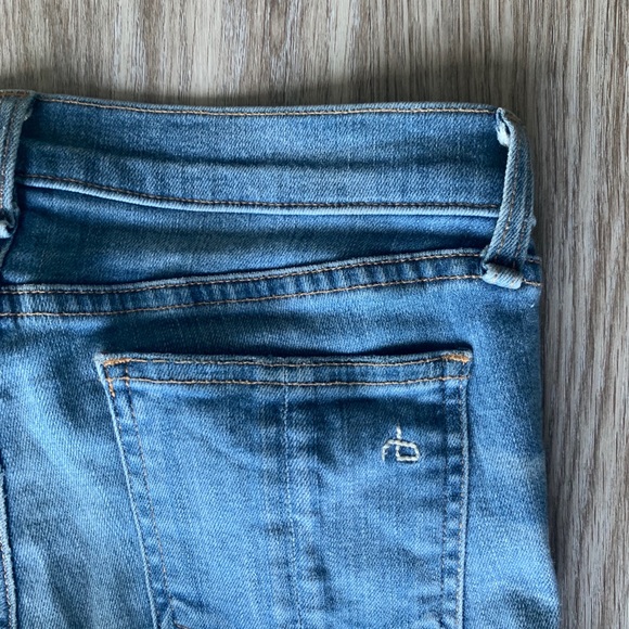 Rag & Bone Ripped Blue Jeans - Picture 2 of 7